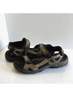 Ecco Offroad Yucatan Men's 14 Brown Leather Sport Sandals Outdoor Hiking Comfort